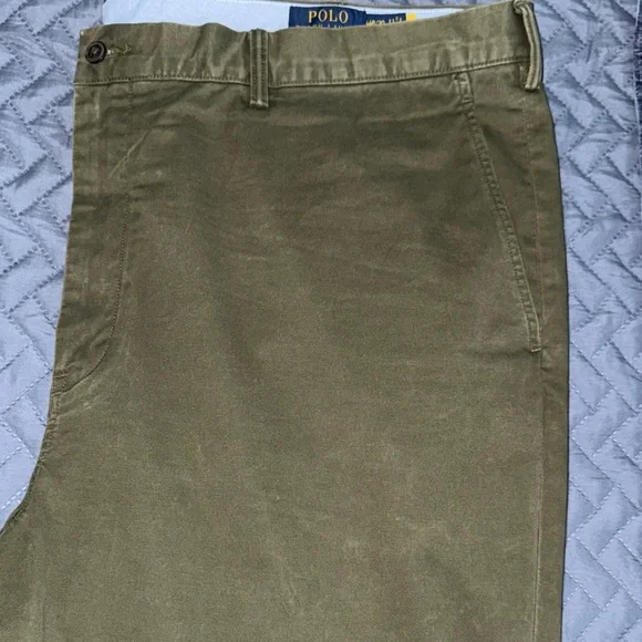 Big and Tall Polo by Ralph Lauren Olive Green Casual Pants - Picture 5 of 5